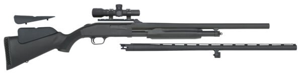 Mossberg 58244 500 Field/Deer 12 Gauge 5+1 3" 28" Vent Rib/24" Slugster Barrels, Blued Metal Finish, Synthetic Dual Comb Stock,  Includes Accu-Set Chokes & 2.5x20mm Scope