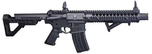 Crosman DSBR DPMS SBR Air Rifle CO2 177 25rd Shot Black Black Receiver Black 6 Position Stock