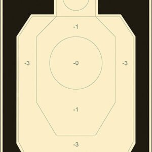 Action Target IDPAP100 Competition Official IDPA Silhouette Tagboard Hanging 23" x 35" Black/White 100 Per Box