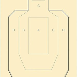 Action Target IPSCP100 Military IPSC/USPSA IPSC Paper Hanging 23" x 35" Black/White 100 Per Box