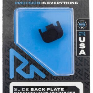 Rival Arms RA43G001A Slide Back Cover Plate  Double Stack Black Anodized Aluminum for Glock 17/19 Gen3-4