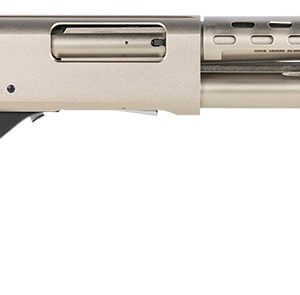 Rock Island AGM5 All Generations  12 Gauge Pump 3" 5+1 18.50" with Heat Shield, Nickel Barrel/Rec, Black Synthetic Furniture, Adj. Comb Stock