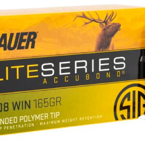 Sig Sauer E308AB16520 Elite Hunting  308Win 165gr Nosler AccuBond 20 Per Box/10 Case