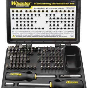 Wheeler 4001008 Pro Gunsmithing Screwdriver Set Black 89 Pieces