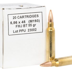 PPU PPRM556B Metric Rifle  5.56x45mmNATO 55gr Full Metal Jacket Boat Tail 1000 Per Box/1 Case