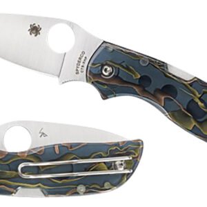 Spyderco C152RNP Chaparral Raffir Noble 2.80" Folding Plain Satin CTS XHP Steel Blade/Smoke Colored Acrylic/Brass & Copper Mesh Handle Includes Pocket Clip