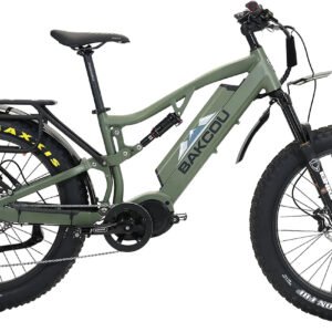 Bakcou E-bikes B-S19-G-B25 Storm 25 Large Matte Army Green 19" w/Stand Over Height of 30.50" Frame, Sram 9sp, 40t Front & Sram 11-34t Rear Cassette Bafang M620 Ultra Motor