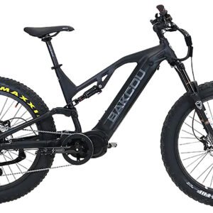 Bakcou E-bikes B-SC19-B-B21 Scout Large Matte Black 19" Frame, 11 Speed Sram NX, 11-42t Rear Cassette BafangUltra Mid-Drive Motor