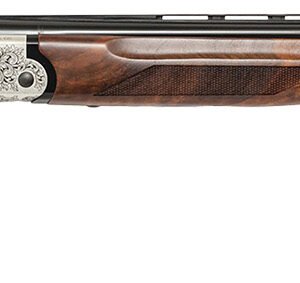 Chiappa Firearms 930.378 202AE  12 Gauge Break Open 3" 2 28" Black Chrome Lined Vent Rib Barrel, Nickel-Plated Engraved Aluminum Receiver, Fixed Walnut Stock