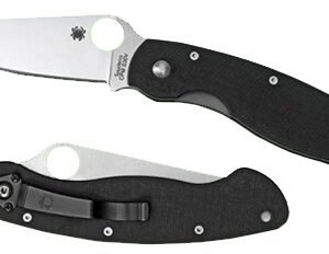 Spyderco C36GPE Military  4" Folding Modified Clip Point Plain CPM S30V Stainless Steel Blade/G10 Black Handle