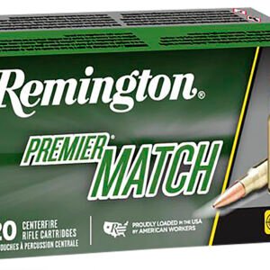 Remington Ammunition 27686 Premier Match 223Rem 77gr Sierra MatchKing BTHP 20 Per Box/10 Case