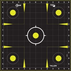 Allen EZ Aim Non-Adhesive Splash Target 12.5" Black and Yellow 30 per Pad