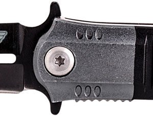Uzi Accessories UZKFDR009 Covert  3.50" Folding Spear Point Plain Black Stainless Steel Blade Black/Gray Aluminum Handle Includes Metal Clip